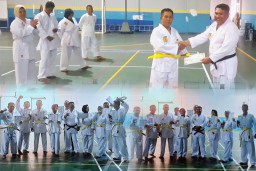 Puluhan Karateka Satpam PT Haleyora Powerindo - PLN UIP JBTB Lulus Ujian Tingkat Sabuk Kuning