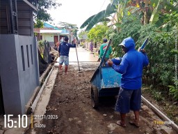 Pemdes Cikulak Kecamatan Waled Kabupaten Cirebon Wujudkan Pembangunan Jalan Gang dari Banprov Jabar TA 2025