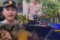 Dua Terduga Pencuri Motor di Krian Sidoarjo Babak Belur Dihajar Massa