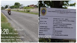 Proyek Rehabilitasi Jalan Pati Gabus Terhenti, Warga Pertanyakan Transparansi dan Dugaan Penyeleweng