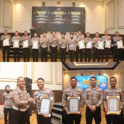 Satlantas Polres Pasuruan menerima penghargaan bergengsi dari Direktorat Lalu Lintas (Ditlantas) Polda Jawa Timur