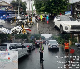 Tim Urai Satlantas Polres Pasuruan Lakukan Rekayasa Lalu Lintas di Titik-titik Krusial