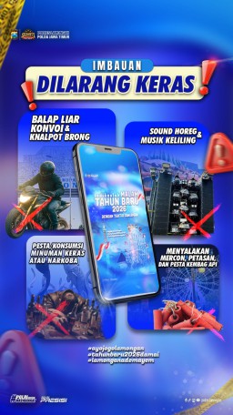 Polres Lamongan Sampaikan Imbauan Kamtibmas Jelang Perayaan Tahun Baru 2026