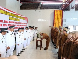 Pelantikan Serentak Perangkat Desa Se_Kecamatan Lasem Dilaksanakan Dirumah Merah