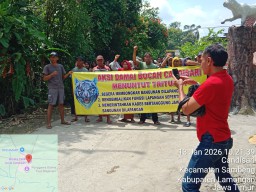 Aksi Damai Warga Desa Candisari Tuntut Pemindahan Gedung Koperasi Merah Putih