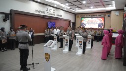Polres Jombang Gelar Sertijab Waka Polres, Kabagops, Kasat Lantas dan Pengukuhan Kasiwas