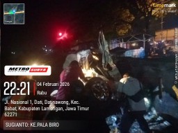 Terjadi Kecelakaan Mobil Di Hatam kereta Api Di Pelintasa Dusun Dati Satu Meninggal Di Tempat Satu Orang Luka Berat