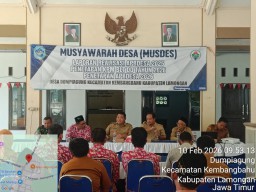 Pemerintah Desa Dumpiagung Gelar Musdes Laporan APBDes 2025 dan Penetapan KPM BLT DD 2026
