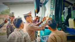Kamseltibcar di Cirendang, 2 Bus Tak Laik Jalan dan 24 Knalpot Brong Diamankan