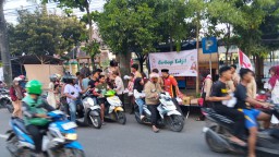 Pramuli Buka Posko Mudik Di Halaman Masjid Maslahatul Ummah