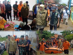 Gubernur Jawa Timur dan Dandim 0819/Pasuruan Tinjau Banjir Rejoso Pasuruan