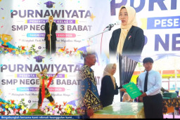 Purnawiyata SMPN 3 Babat Lepas 111 Lulusan, Kepala Sekolah Ajak Siswa Terus Kejar Prestasi