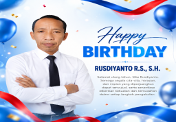 Happy Birthday Rusdiyanto R.S., S.H., Konsultan Hukum Media Metrosurya.Dedikasi untuk Penegakan Hukum & Pers Profesional