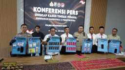 Polres Mojokerto Kota Berhasil Ungkap Kasus Narkotika, Amankan 330 Cartridge Vape Mengandung Etomidate