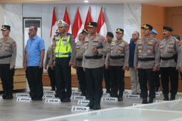 Jelang Hari Bhayangkara ke-80, Polda Jatim Ikuti Upacara Pemuliaan Nilai-Nilai Tribrata