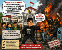 AMI Kecam Dugaan Aksi Perusakan dan Pembakaran saat Demonstrasi di Depan Grahadi