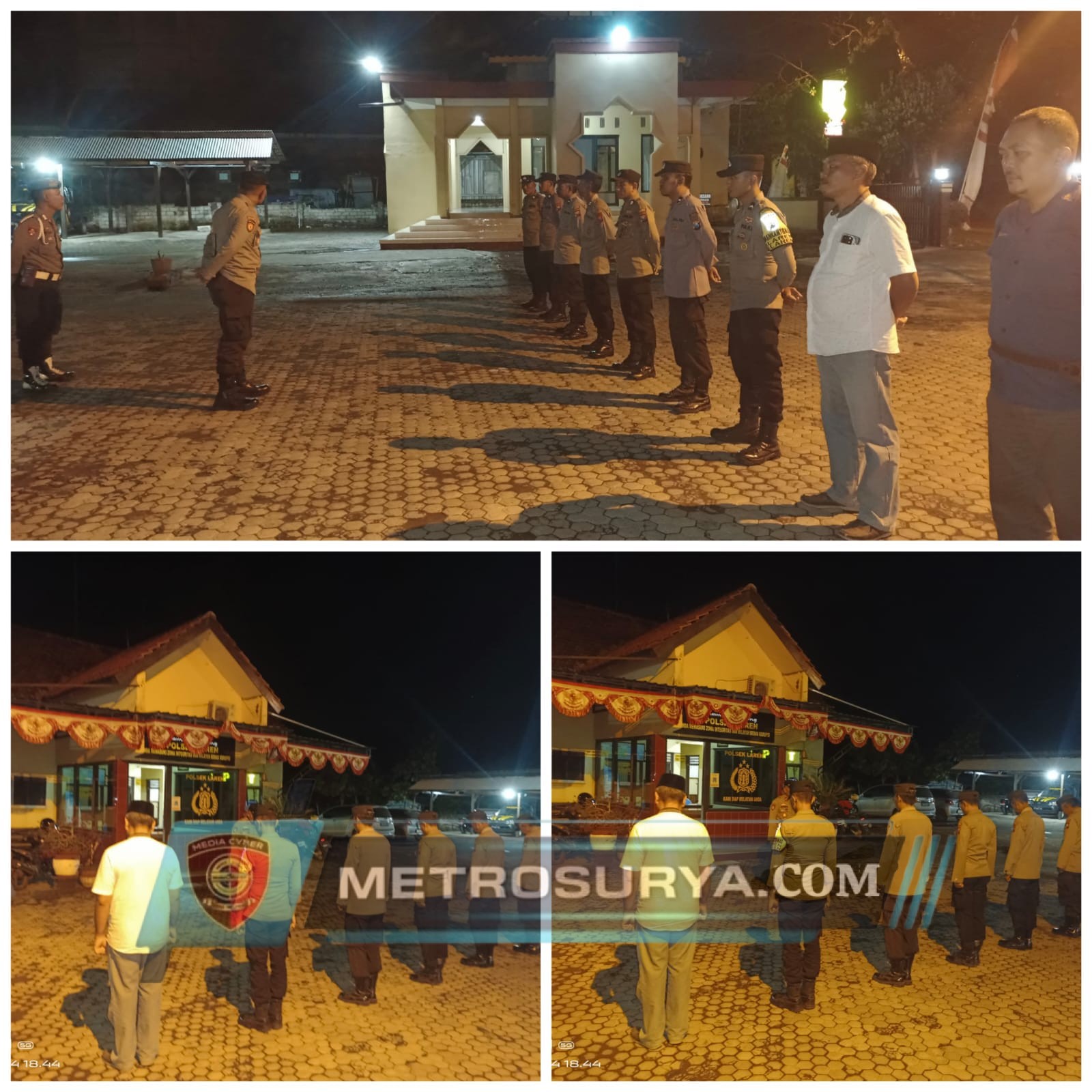 Kapolsek Laren Pimpin Apel Siaga Dalam Rangka Malam 1 Muharram 1446 H