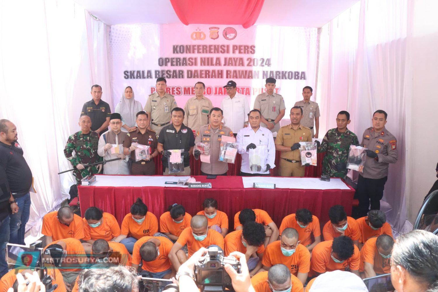 Polrestro Jakpus Tangkap 26 Tersangka Sita 2 Kg Sabu