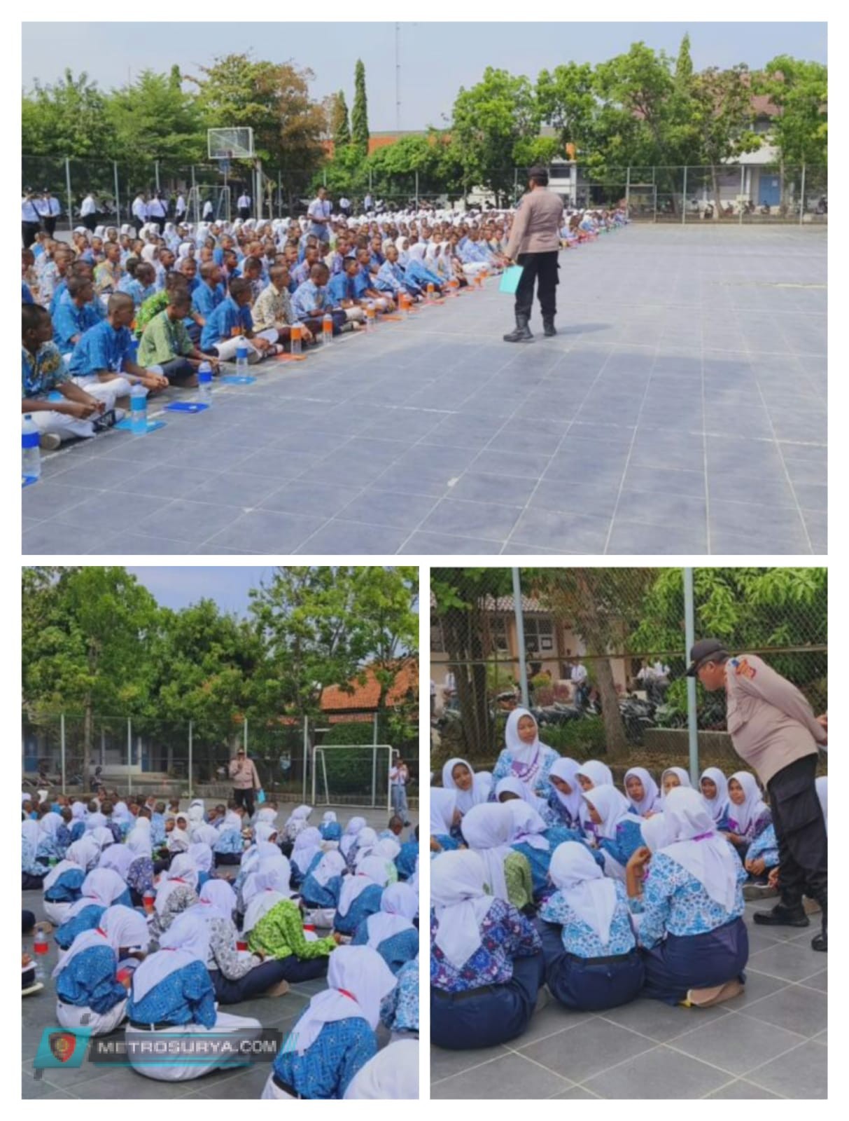 Kapolsek Klangenan Edukasi 640 Siswa SMKN 1 Jamblang Tentang Bahaya Narkoba dan Tertib Berlalu Lintas