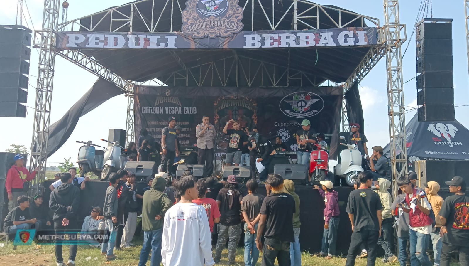 Sinergitas TNI POLRI dalam PAM HARLAH VESPA di Cirebon