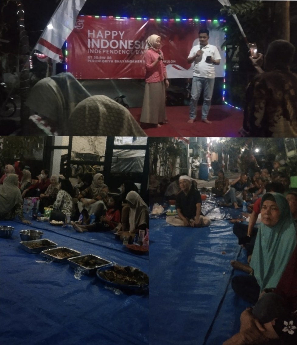 Peringati HUT Kemerdekaan ke 79 RI, Warga RT.30 Griya Bhyangkara Gelar Malam Tirakatan