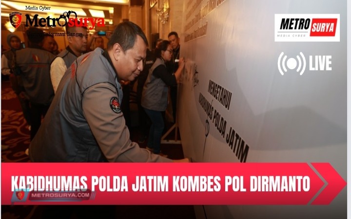 Jogo Jatim, Bidhumas Polda Jawa Timur Bersama Netizen Deklarasi Pilkada Aman dan Damai 2024