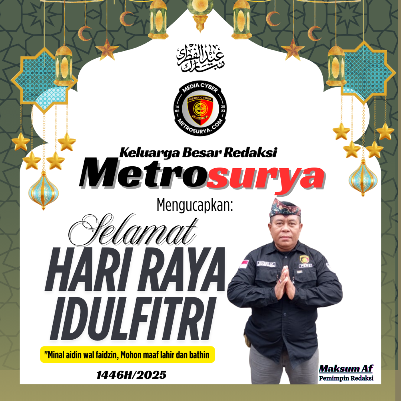 Keterangan Foto: Maksum Af Pemimpin Redaksi Media Metrosurya.com