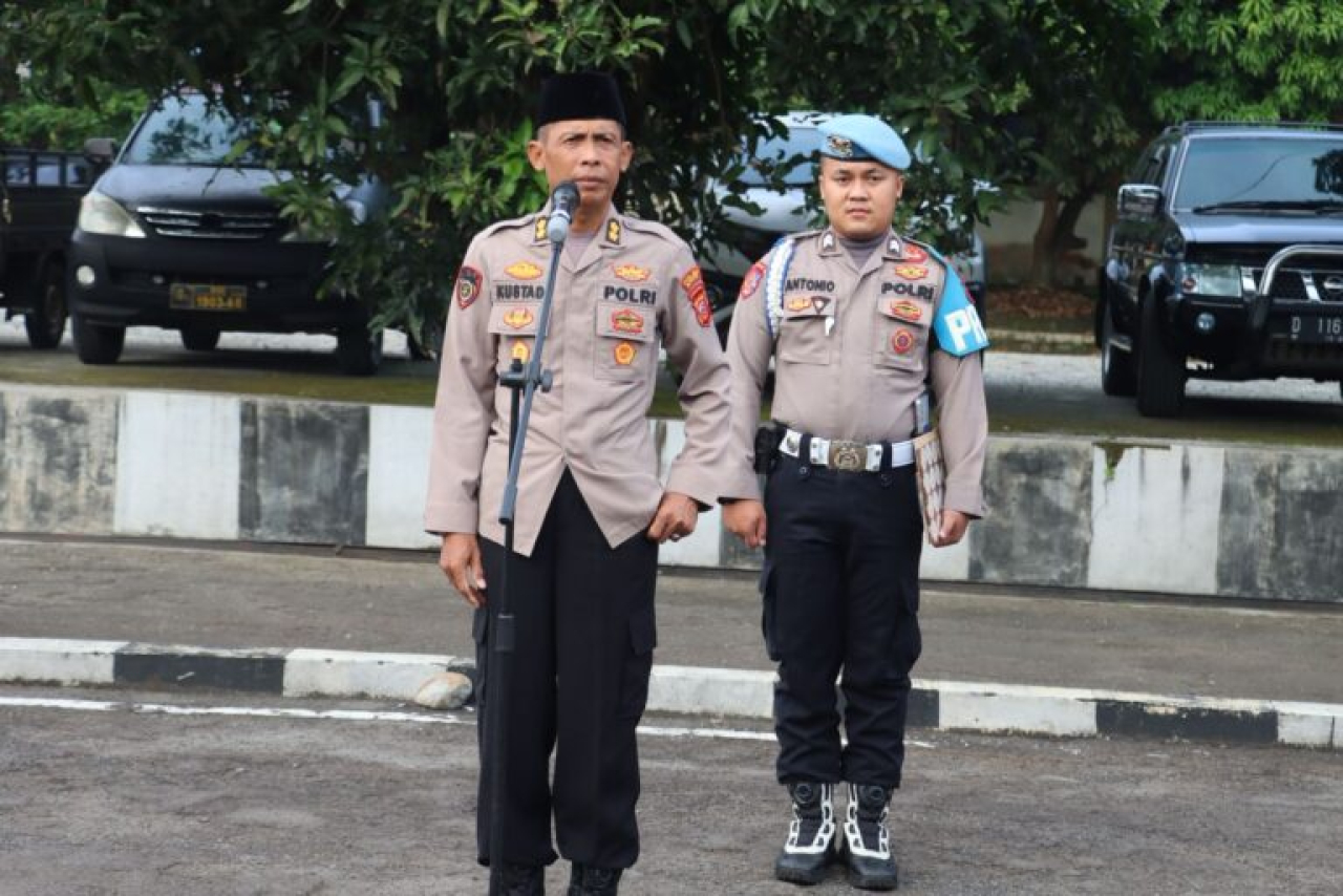 Polres Majalengka Gelar Apel Pagi Sebelum Pelaksanaan Binrohtal