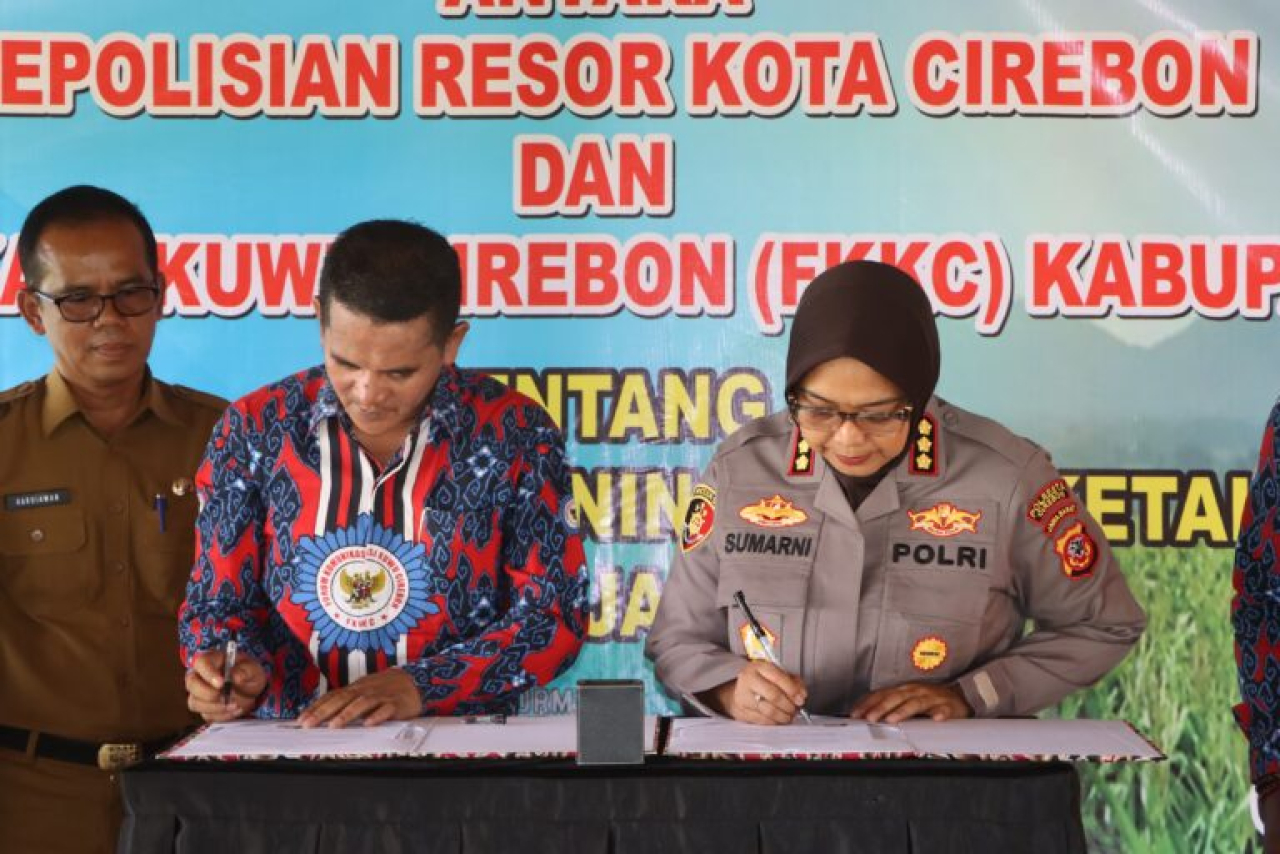 Polresta Cirebon Gelar Penandatanganan MOU Dalam Mendukung Program Ketahanan Pangan Swasembada Jagung