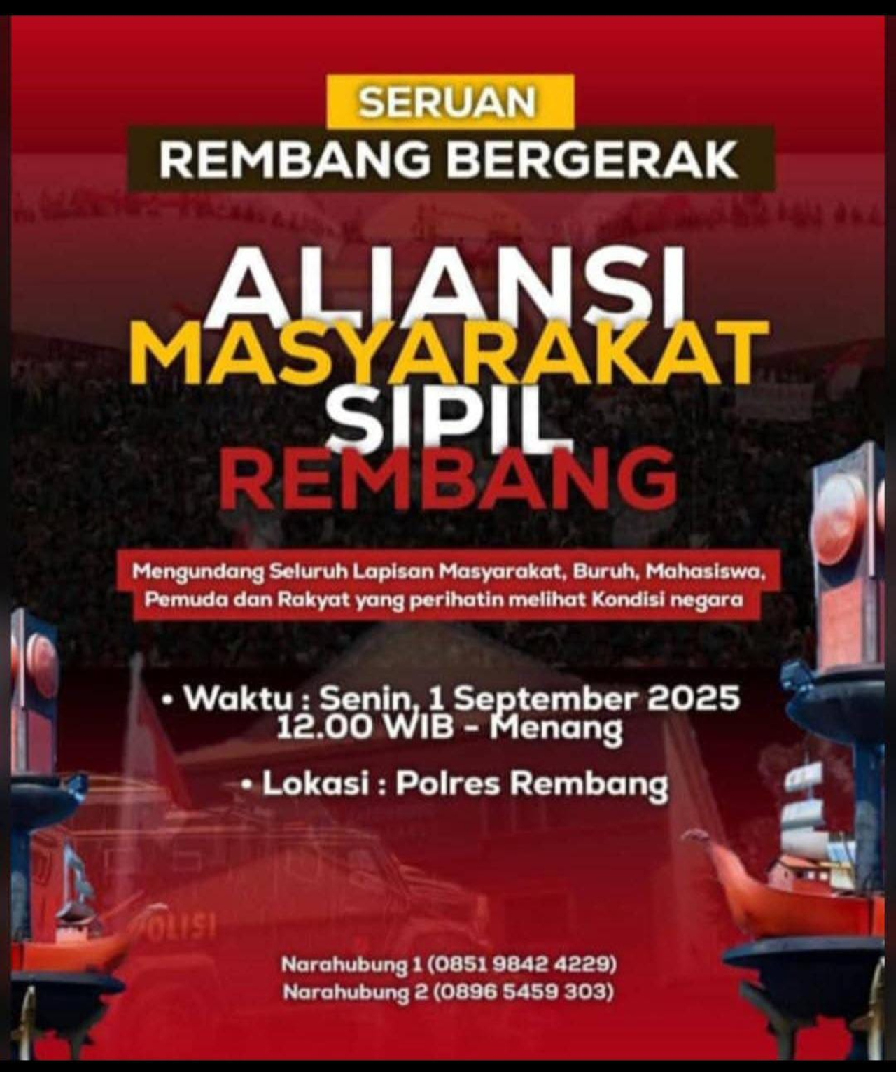 Beredar Di Whasaap Edaran Ajakan Siswa Untuk Berdemo Kumpul Di Polres Rembang