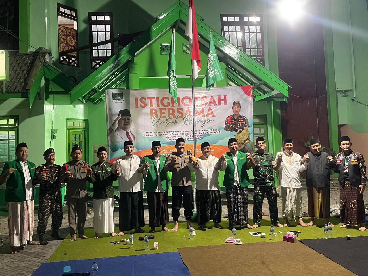 Bupati Warsubi Hadiri Istighosah GP Ansor, Serukan Persatuan untuk Jogo Jombang
