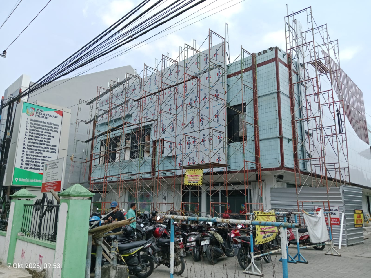 Proyek Rehab MPP Jombang Masih Misterius, DPMPTSP Bungkam Soal Progres