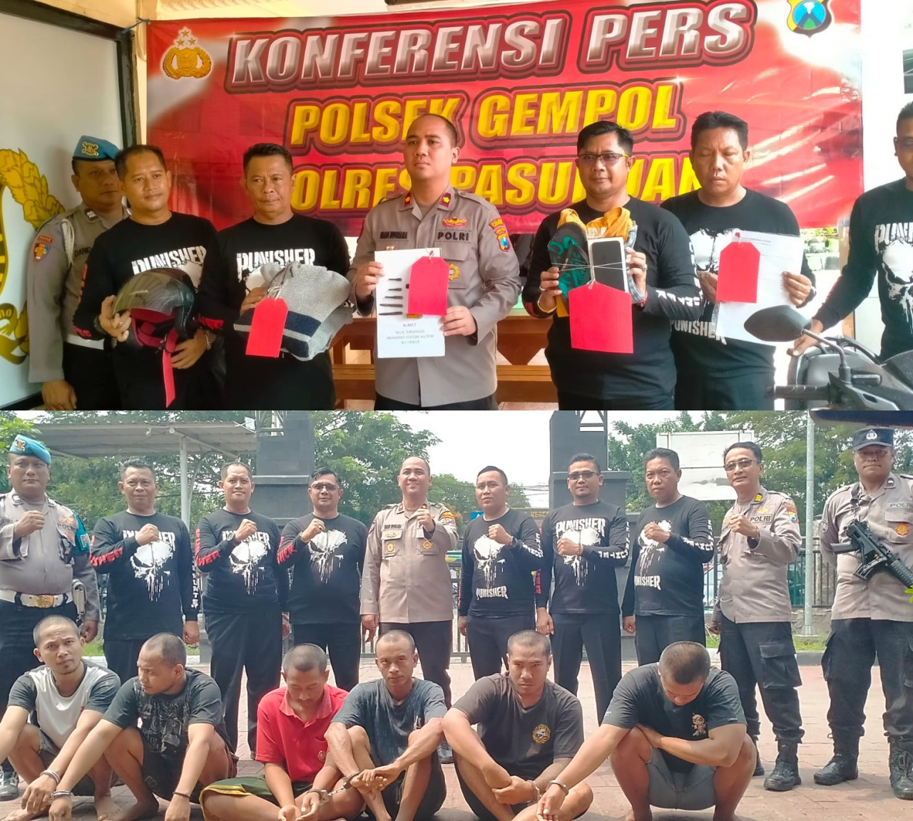 Polsek Gempol Tangkap Enam Pelaku Curanmor dan Curemas Yang Beroperasi di Wilayah Gempol