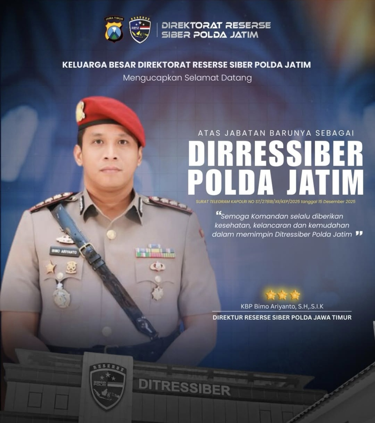 Ditrressiber Polda Jatim Kombes Pol Bimo Ariyanto Tegaskan Komitmen Berantas Kejahatan Siber