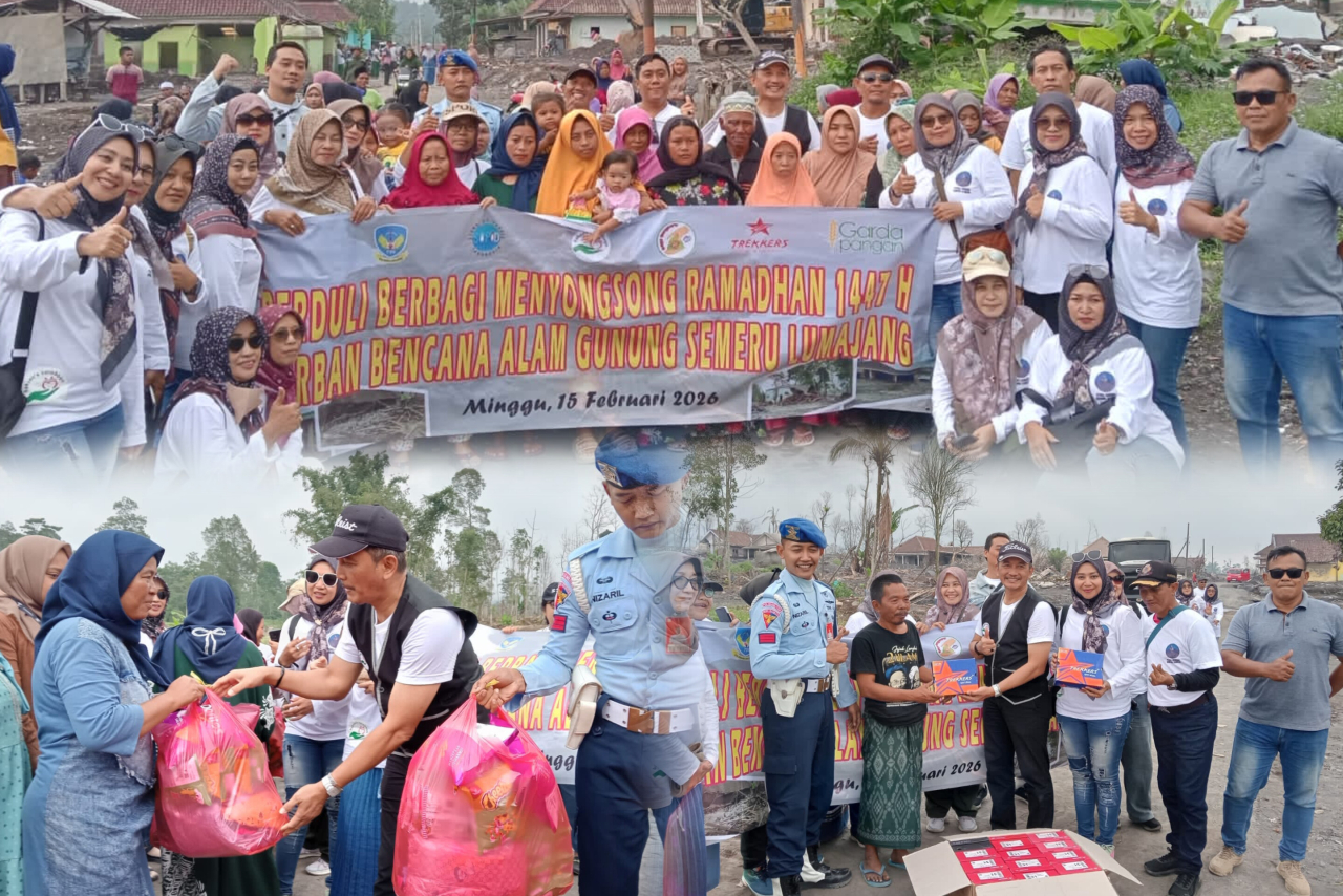 Foto: Komunitas Baksos'e Surabaya bersama Tentara Nasional Indonesia Angkatan Udara (TNI AU) Wingdik 700/Hanud Surabaya.