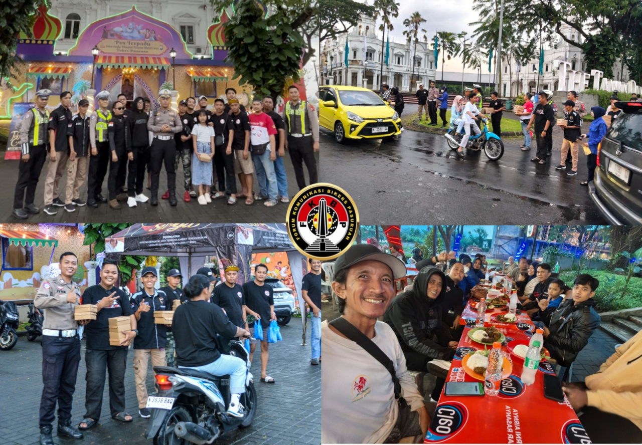 Sinergi Bikers Dan Polisi Bagi Takjil