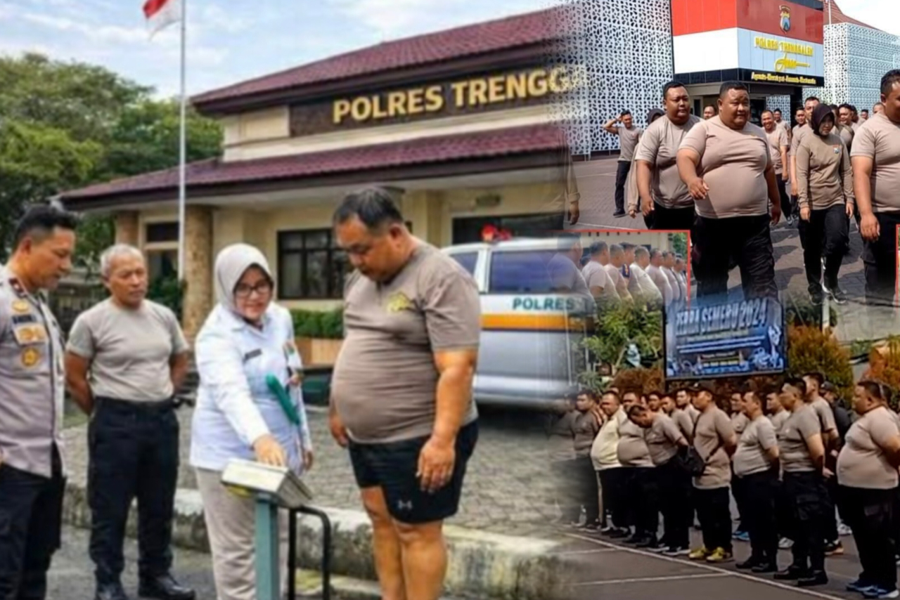 Polres Trenggalek Wajibkan Anggota Capai Berat Badan Ideal, Dari 60 Personel Sebagian Capai Lebih dari 100 Kg