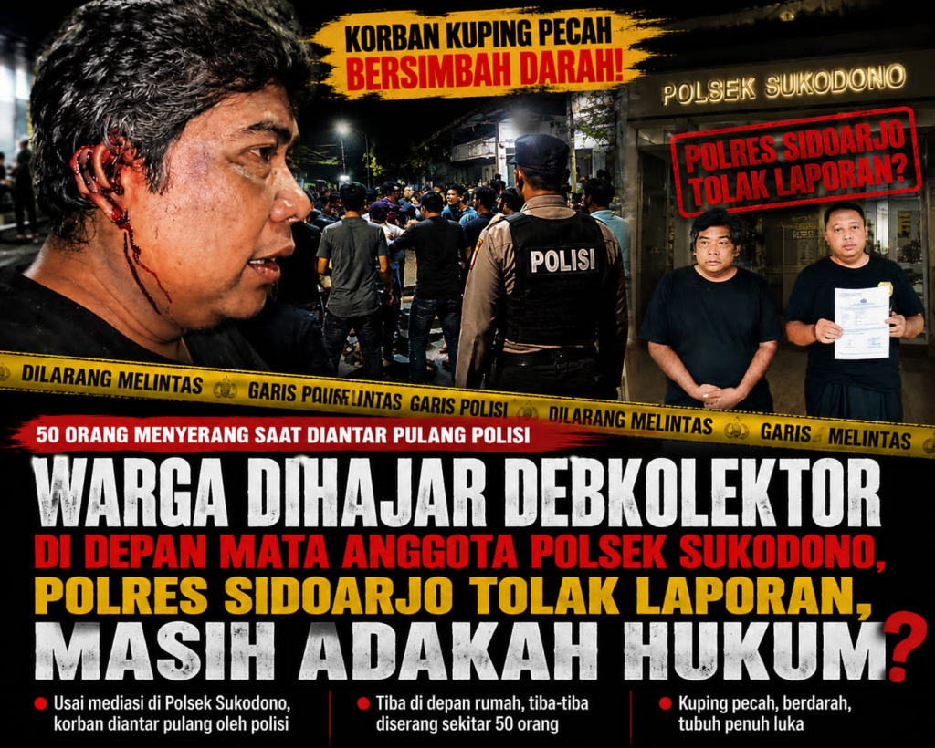 Usai Dikeroyok DC Depan Polisi, Korban Mengaku Laporan Ditolak Polres Sidoarjo