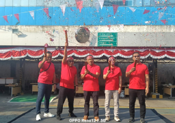 PT PLN (Persero) UIP JBTB Meriahkan HUT ke-80 RI dengan Lomba dan Senam Pagi Bersama