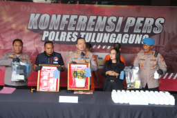 Polres Tulungagung Berhasil Amankan Tersangka Pengedar Narkoba Diduga Jaringan Internasional, Sita Sabu 1,2kg